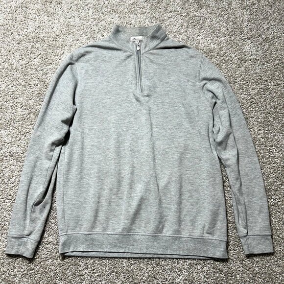 Peter Millar Men's Sz XL Gray Quarter-Zip Pullover Sweater - Picture 10 of 10